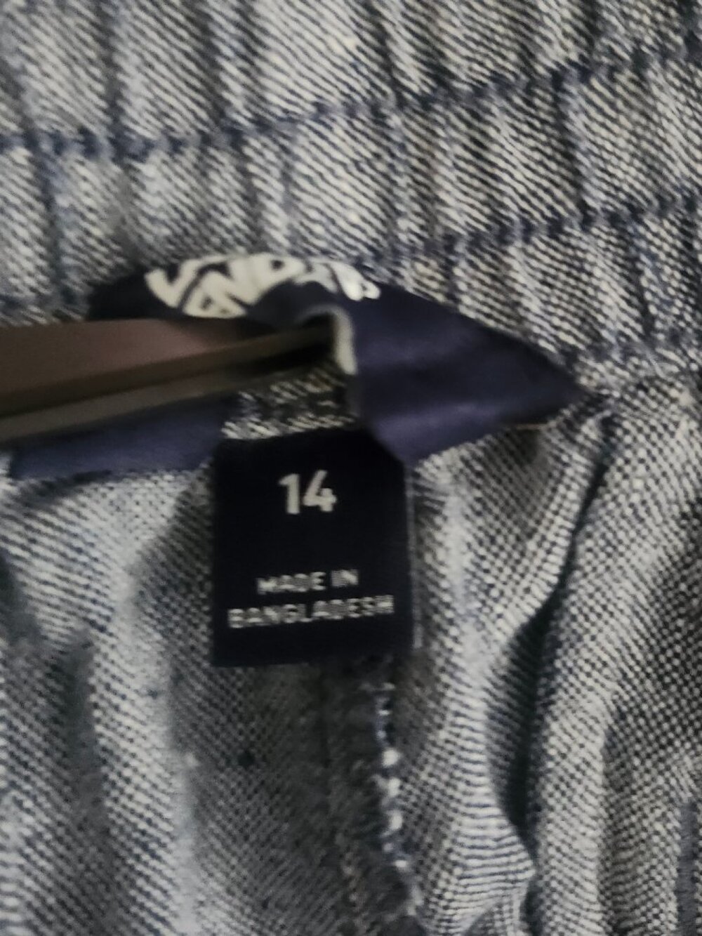 LANDS' END Cross-Dyed 100% Linen Drawstring Casual Blue Shorts 14 - Picture 7 of 8